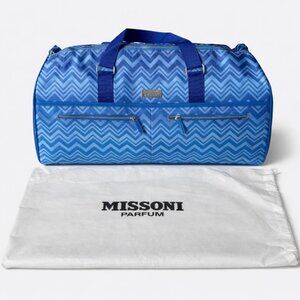 Missoni Parfum Weekend Duffle Bag Blue Large with Dust Bag NIP
